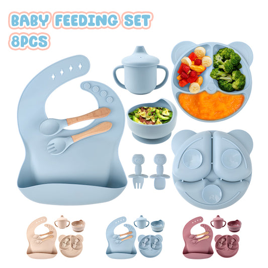 Kiumo Baby Silicone Baby Plate Set