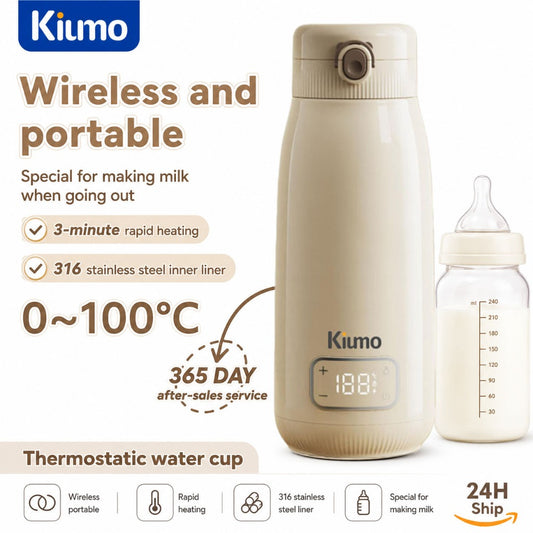 KIUMO Baby Milk Cup 3 Minutes Fast Heating Portable