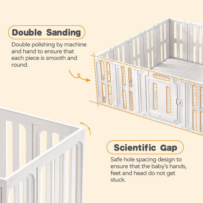 Kiumo Baby Playpen Adjustable Shape