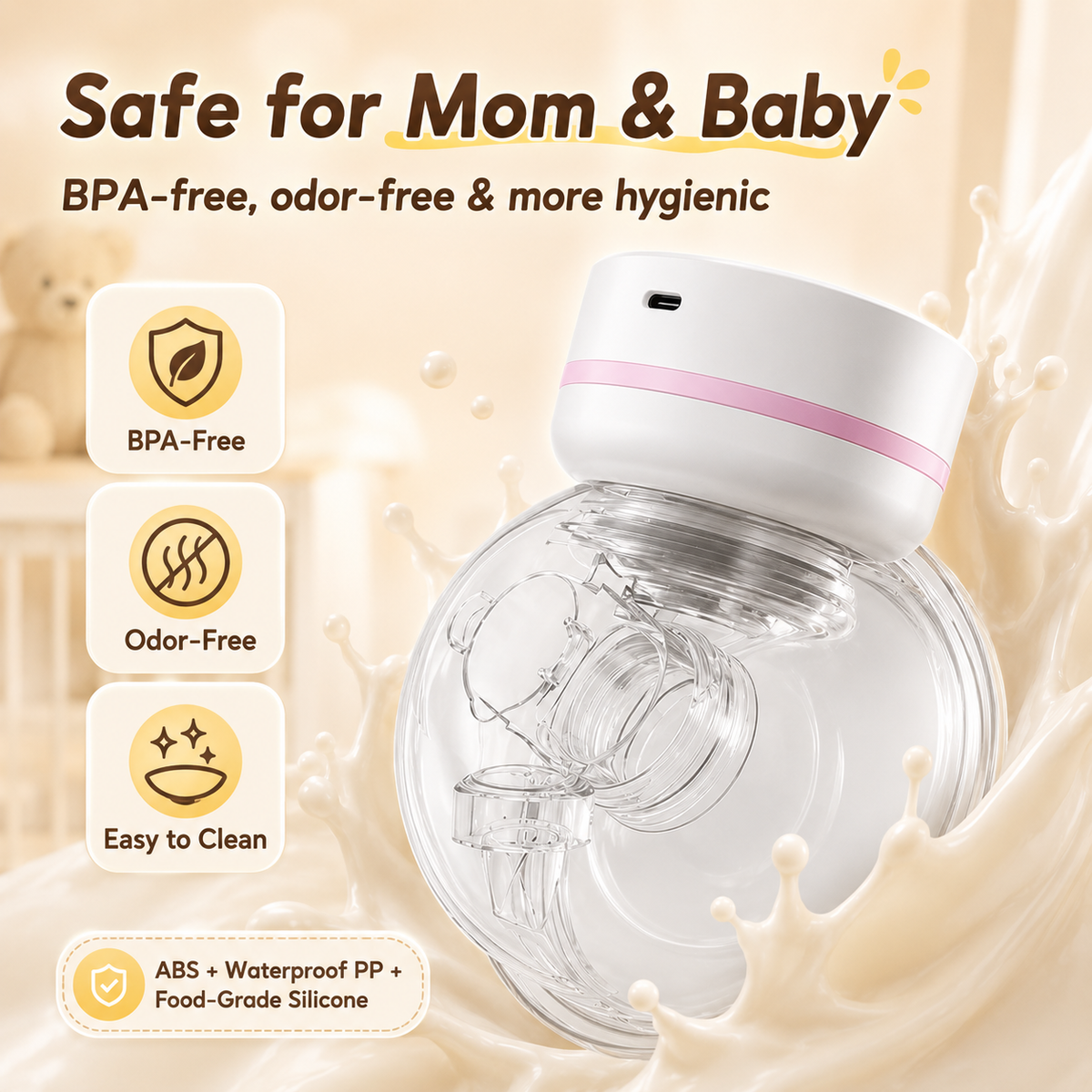 Kiumo Breast Pump Portable Wireless Wearable
