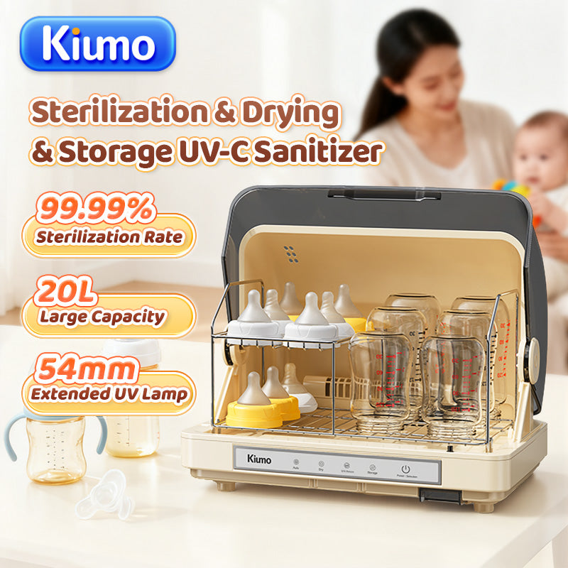 KIUMO UV Baby Bottle Cabinet Kills 99.9% Germs