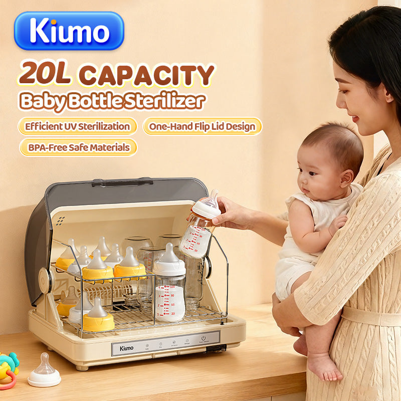KIUMO UV Baby Bottle Cabinet Kills 99.9% Germs