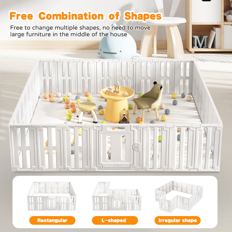 Kiumo Baby Playpen Adjustable Shape