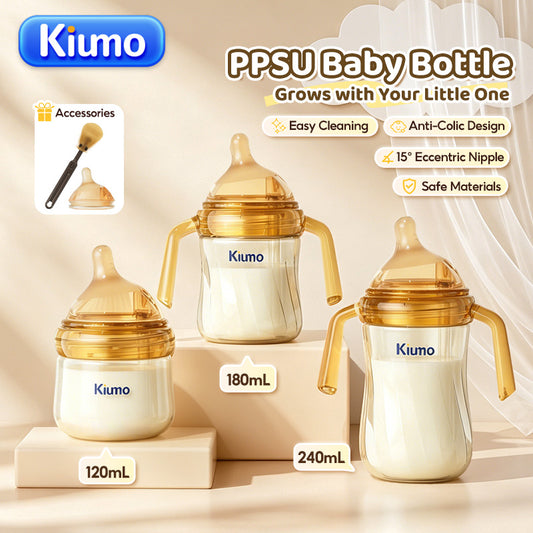 Kiumo 3PCS Set PPSU Anti-Colic Milk Bottle