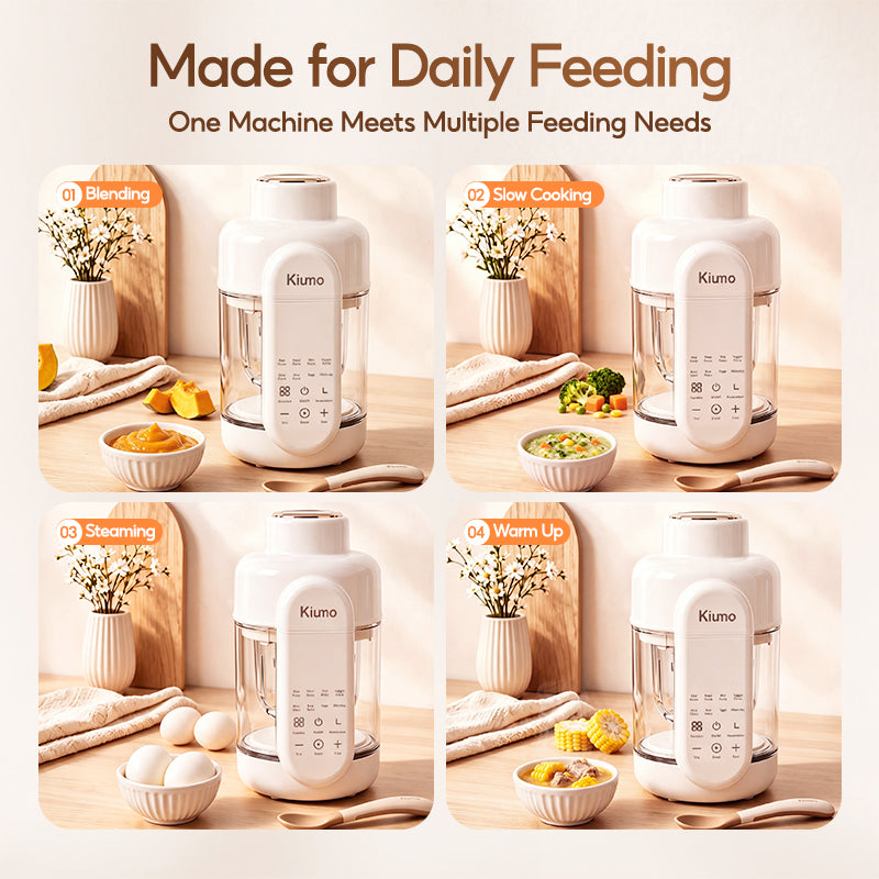 KIUMO 8-in-1 Baby  Steam Blend Food Maker