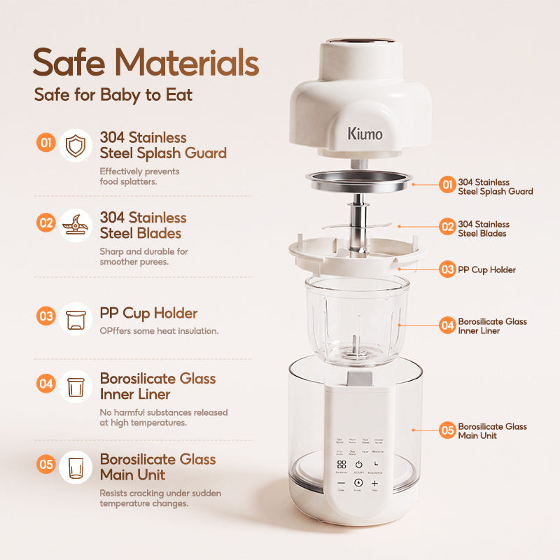 KIUMO 8-in-1 Baby  Steam Blend Food Maker