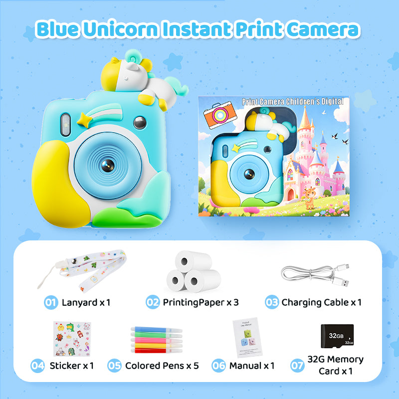 Kiumo 1080P Kids Instant Print Camera