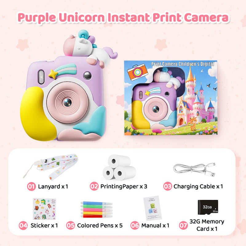 Kiumo 1080P Kids Instant Print Camera