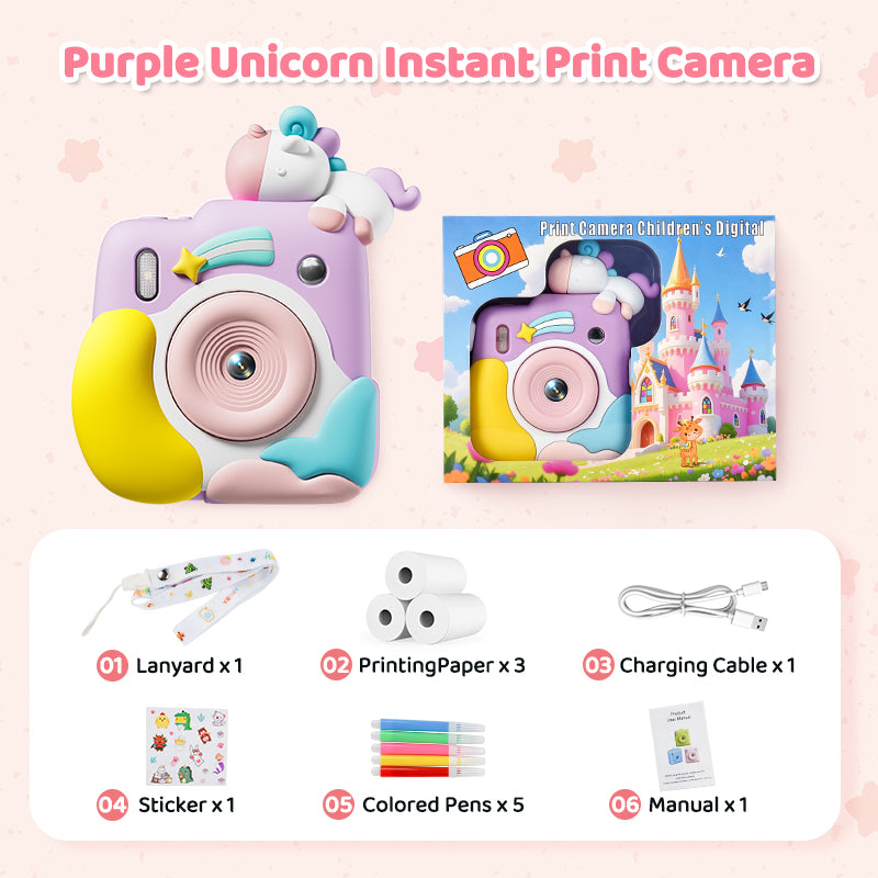 Kiumo 1080P Kids Instant Print Camera