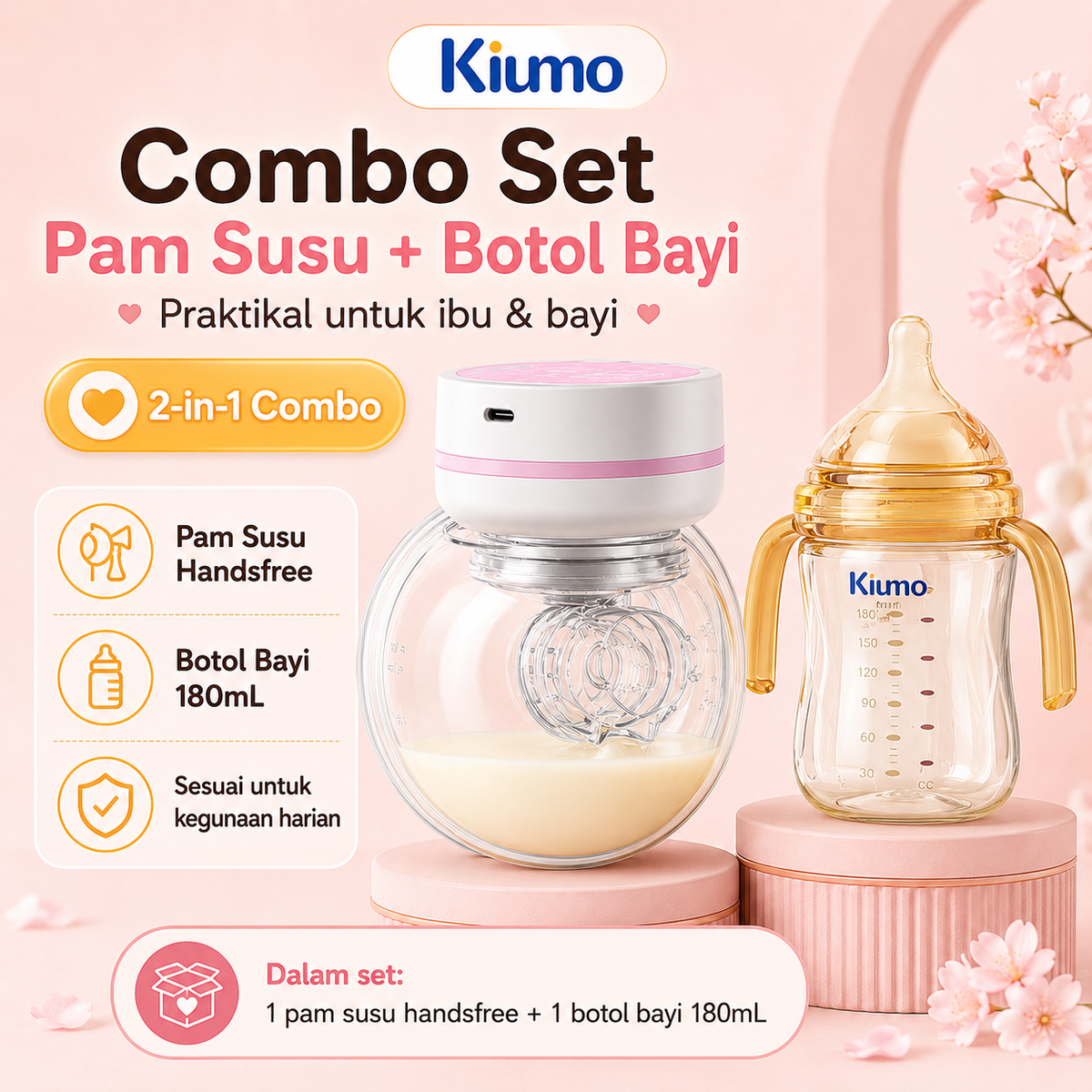 Kiumo Breast Pump Portable Wireless Wearable