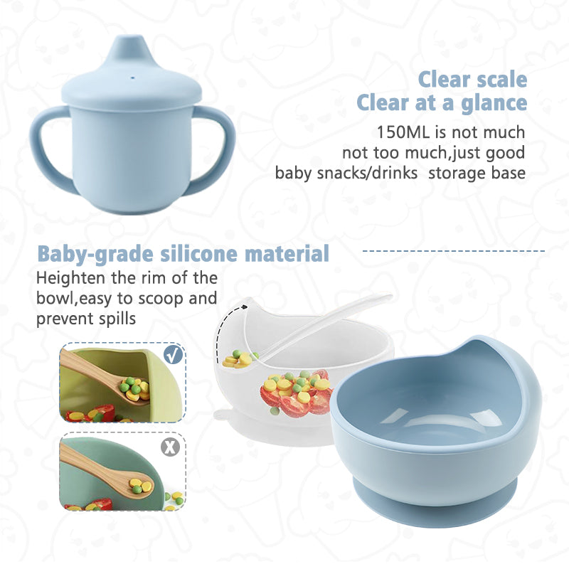 Kiumo Baby Silicone Baby Plate Set